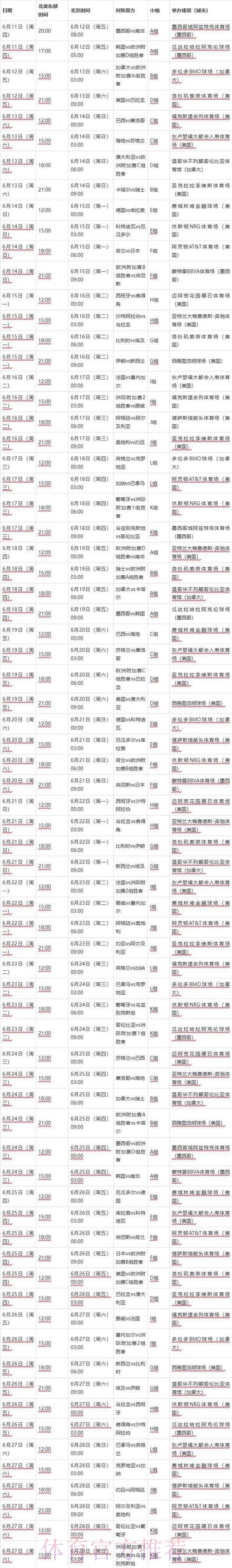 世界杯比赛时间是否免费